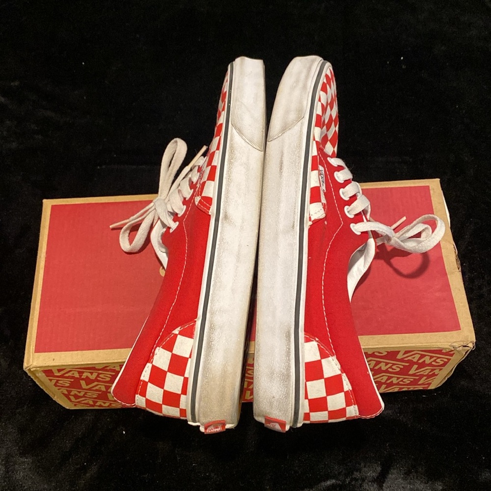 Checkerboard (Racing Red) Vans Size 10 - Picture 4 of 5